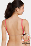 Zivame Beautiful Basics Double Layered Non Wired Full Coverage Backless Bra - Rouge Red — thumbnail 1